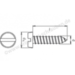Zylinder- Blechschrauben mit Schlitz, DIN 7971