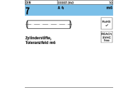 DIN 7 A 4 m6 Zylinderstifte, Toleranzfeld m6 - Abmessung: 2,5 m6 x 12 VE= (500 Stück)
