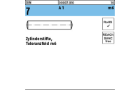 DIN 7 A 1 m6 Zylinderstifte, Toleranzfeld m6 - Abmessung: 10 m6 x 12, Inhalt: 100 Stück