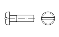DIN 85 A 4 Flachkopfschrauben mit Schlitz - Abmessung: M 2 x 3 VE= (1000 Stück)