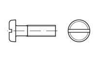 DIN 85 A 2 Flachkopfschrauben mit Schlitz - Abmessung: M 3 x 6 VE= (200 Stück)