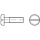DIN 85 A 2 Flachkopfschrauben mit Schlitz - Abmessung: M 5 x 30, VE mit 500 Stück