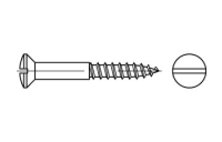DIN 95 A 2 Linsensenk-Holzschrauben mit Schlitz - Abmessung: 3,5 x 25 VE= (200 Stück)