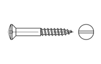 DIN 95 - Linsensenk- Holzschrauben - Edelstahl A2 - 5x70 - 200 Stück