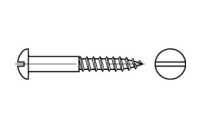 DIN 96 A 2 Halbrund-Holzschrauben mit Schlitz - Abmessung: 6 x 25 VE= (200 Stück)