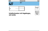DIN 427 A 1 Schaftschrauben mit Kegelkuppe und Schlitz - Abmessung: M 3 x 8, Inhalt: 100 Stück