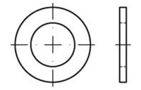 DIN 433 - Scheiben - Edelstahl A2 - 6,4 x11 x1,6 - 100 Stück