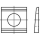 DIN 434 A 2 Scheiben, vierkant, keilförmig 8 %, für U-Träger - Abmessung: 22, Inhalt: 10 Stück