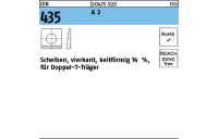 DIN 435 A 2 Scheiben, vierkant, keilförmig 14 %, für Doppel-T-Träger - Abmessung: 11, Inhalt: 50 Stück