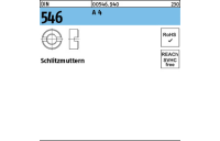 DIN 546 A 4 Schlitzmuttern - Abmessung: M 8, Inhalt: 50 Stück