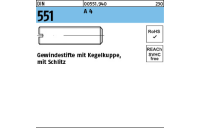 DIN 551 A 4 Gewindestifte mit Kegelkuppe, mit Schlitz - Abmessung: M 3 x 6, Inhalt: 50 Stück
