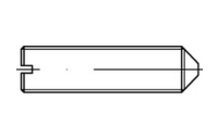 DIN 553 A 1 Gewindestifte mit Spitze und Schlitz - Abmessung: M 3 x 5, Inhalt: 50 Stück