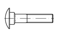 DIN 603 A 4 Flachrundschrauben mit Vierkantansatz - Abmessung: M 8 x 55, Inhalt: 10 Stück