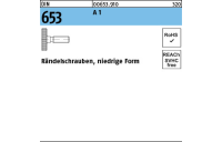DIN 653 A 1 Rändelschrauben, niedrige Form - Abmessung: M 3 x 16, Inhalt: 10 Stück