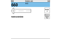 DIN 660 A 2 Halbrundniete - Abmessung: 4 x 8, Inhalt: 100 Stück