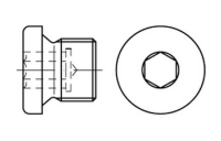 DIN 908 A 4 zyl.-Rohr G verschlussschrauben mit Bund und Innensechskant,mit zyl. Rohrgewinde - Abmessung: G 1/8 A, Inhalt: 25 Stück