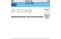 DIN 912 A 2 - 70 Zylinderschrauben mit Innensechskant - Abmessung: M 1,6 x 4*, Inhalt: 100 Stück