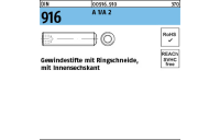 DIN 916 A 1/A 2 Gewindestifte mit Ringschneide, mit Innensechskant - Abmessung: M 8 x 40, Inhalt: 100 Stück