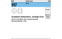 DIN 917 A 4 Sechskant-Hutmuttern, niedrige Form - Abmessung: M 4, Inhalt: 100 Stück