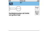 DIN 921 A 1 Flachkopfschrauben mit Schlitz und großem Kopf - Abmessung: M 3 x 6, Inhalt: 100 Stück