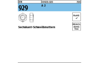 DIN 929 A 2 Sechskant-Schweißmuttern - Abmessung: M 4, Inhalt: 100 Stück