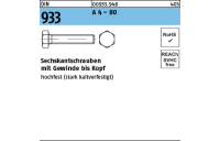 DIN 933 A 4 - 80 Sechskantschrauben mit Gewinde bis Kopf - Abmessung: M 6 x 55, Inhalt: 100 Stück