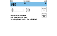 DIN 933 A 2 Sz Sechskantschrauben mit Gewinde bis Kopf, Kopf mit Schlitz nach DIN 962 - Abmessung: M 8 x 30, Inhalt: 100 Stück