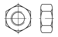 DIN 934 A 2 Fein Sechskantmuttern mit metrischem Feingewinde - Abmessung: M 10 x 1,25, Inhalt: 50 Stück