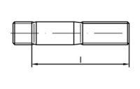 DIN 938 A 2 Stiftschrauben, Einschraubende = 1 d - Abmessung: M 6 x 20, Inhalt: 25 Stück