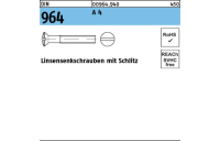 DIN 964 A 4 Linsensenkschrauben mit Schlitz - Abmessung: M 2 x 4, Inhalt: 200 Stück