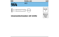 DIN 964 A 2 Linsensenkschrauben mit Schlitz - Abmessung: M 3 x 10, Inhalt: 200 Stück