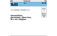 DIN 1480 A 2 SP-RR Spannschlösser geschmiedet, offene Form, mit 2 Ringösen - Abmessung: SP-RR M 6, Inhalt: 1 Stück