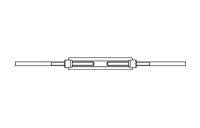 DIN 1480 A 2 SP-AE Spannschlösser geschmiedet, offene Form, mit 2 Anschweißenden - Abmessung: SP-AE M 12, Inhalt: 1 Stück