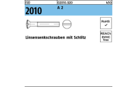 ISO 2010 A 2 Linsensenkschrauben mit Schlitz - Abmessung: M 3 x 12, Inhalt: 200 Stück