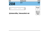 ISO 2338 A 1 m6 Zylinderstifte, Toleranzfeld m6 - Abmessung: 0,8 m6 x 6, Inhalt: 500 Stück