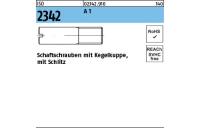 ISO 2342 A 1 Schaftschrauben mit Kegelkuppe und Schlitz - Abmessung: M 3 x 8, Inhalt: 100 Stück
