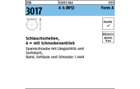 DIN 3017 A 4 (W5) Form A Schlauchschellen, mit Schneckenantrieb - Abmessung: 12- 20/ 9 C7, Inhalt: 100 Stück