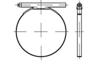 DIN 3017 A 4 (W5) Form A Schlauchschellen, mit Schneckenantrieb - Abmessung: 25- 40/12 C7, Inhalt: 50 Stück