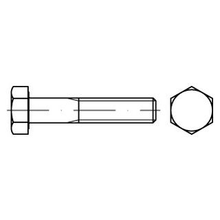 ISO 4014 A 4 - 70 Sechskantschrauben mit Schaft - Abmessung: M 5 x 30, Inhalt: 100 Stück