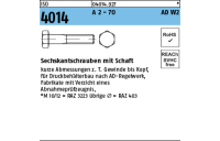 ISO 4014 A 2 - 70 AD W2 Sechskantschrauben mit Schaft - Abmessung: M 12 x 50, Inhalt: 50 Stück