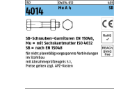 ISO 4014 Mu A 4 SB SB-Schrauben-Garnituren EN 15048, mit Sechskantmutter ISO 4032 - Abmessung: M 12 x 120, Inhalt: 25 Stück