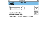 ISO 4017 A 4 - 70 Sechskantschrauben mit Gewinde bis Kopf - Abmessung: M 3 x 6*, Inhalt: 100 Stück