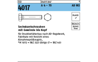 ISO 4017 A 4 - 70 AD W2 Sechskantschrauben mit Gewinde bis Kopf - Abmessung: M 6 x 30, Inhalt: 100 Stück