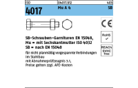 ISO 4017 Mu A 4 SB SB-Schrauben-Garnituren EN 15048, mit Sechskantmutter ISO 4032 - Abmessung: M 12 x 30, Inhalt: 50 Stück