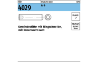 ISO 4029 A 4 Gewindestifte mit Ringschneide und Innensechskant - Abmessung: M 2 x 2, Inhalt: 500 Stück