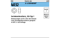 ISO 4032 A 4 BUMAX88 Sechskantmuttern, ISO-Typ 1 - Abmessung: M 6, Inhalt: 100 Stück