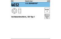 ISO 4032 A 4 BUMAX109 Sechskantmuttern, ISO-Typ 1 - Abmessung: M 10, Inhalt: 50 Stück