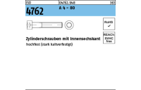 ISO 4762 A 4 - 80 Zylinderschrauben mit Innensechskant, - Abmessung: M 6 x 8, Inhalt: 100 Stück