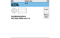 DIN 6334 A 4 Sechskantmuttern mit einer Höhe von 3 d - Abmessung: M 6 SW10, Inhalt: 10 Stück