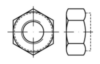 ISO 7040 A 4 Sechskantmuttern mit Klemmteil, mit nichtmetallischem Einsatz, hohe Form - Abmessung: M 24, Inhalt: 25 Stück